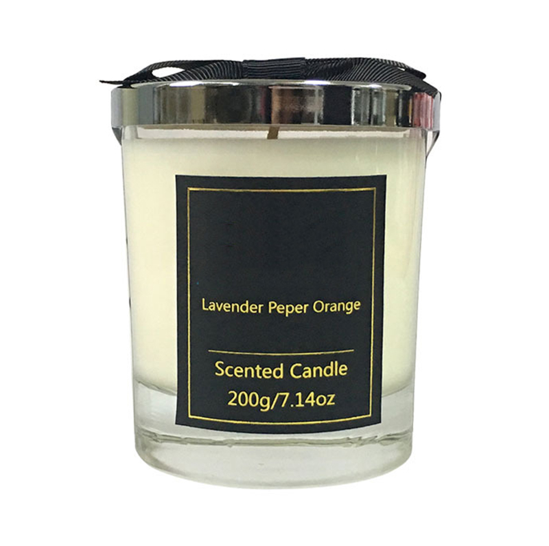 China candle wholesaler personal label hot sale glass scented candle with metal lid